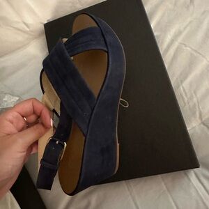 Navy j.crew wedges